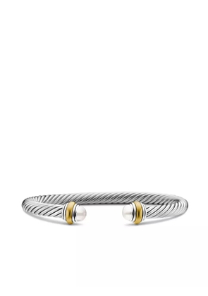 David Yurman 14kt yellow gold and sterling silver Classic Cable pearl bracelet (5mm)