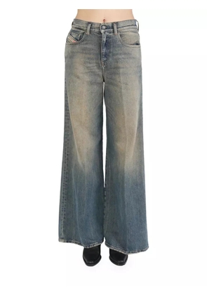 Diesel logo-patch wide-leg jeans - Blue