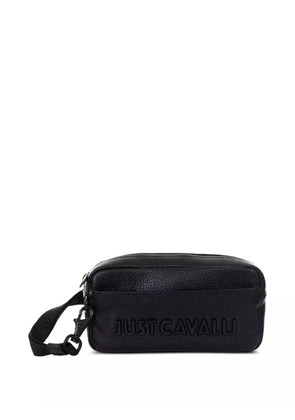 Just Cavalli leather wash bag - Black