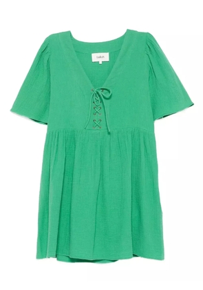 Ba&Sh lace-up details mini dress - Green