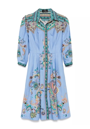 ETRO paisley-print midi dress - Blue