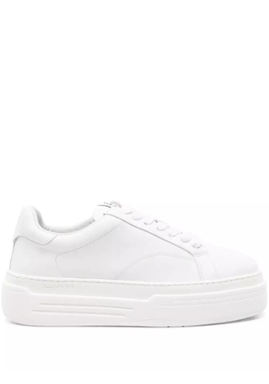 Lanvin DDB0 leather flatform sneakers - White