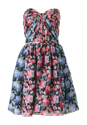 Carolina Herrera peony-print mini dress - Blue