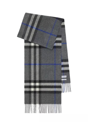 Burberry checked cashmere scarf - Grey