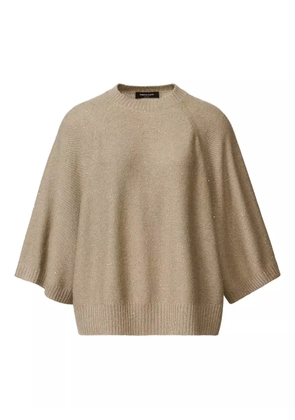 Fabiana Filippi sequin-embellished raglan-sleeve jumper - Neutrals