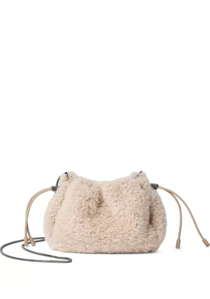 Brunello Cucinelli mini Mellow bucket bag - Neutrals