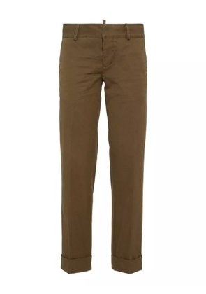 DSQUARED2 logo-plaque trousers - Green