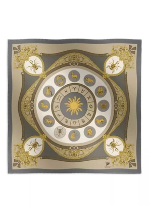 Elios Milano scorpion zodiac scarf - Brown