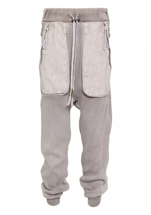 Boris Bidjan Saberi drawstring drop-crotch trousers - Grey