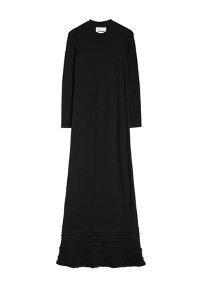 Jil Sander ruffle-detail maxi dress - Black