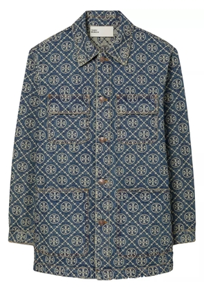 Tory Burch denim cargo jacket - Blue