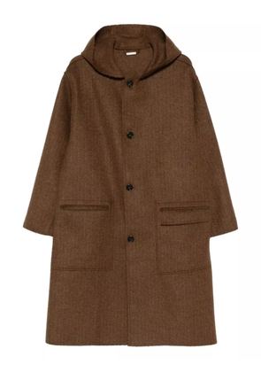 Iceberg hooded patch-pocket coat - Brown