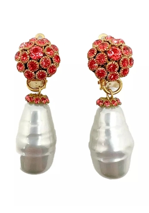 Jennifer Gibson Jewellery crystal-embellished earrings - White