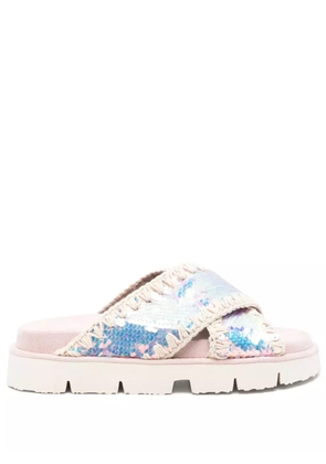 Mou sequin-embellished sandals - Pink