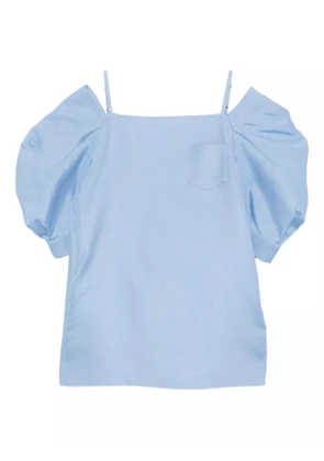 sacai double-faced mini dress - Blue