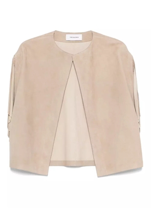 Yves Salomon fringed-trim jacket - Neutrals