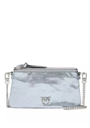 PINKO metallic double-zip cross body bag - Blue