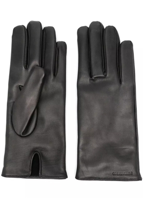 Ferragamo leather gloves - Black
