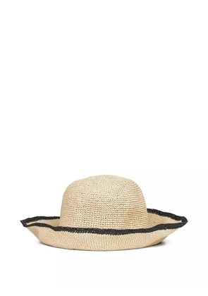 TOTEME slouching-brim paper straw hat - Neutrals