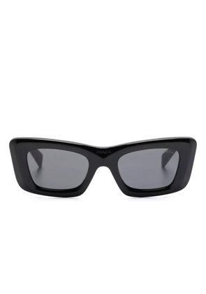 Prada Pre-Owned triangle-logo sunglasses - Black