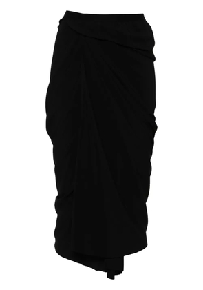 Rick Owens asymmetric-design skirt - Black