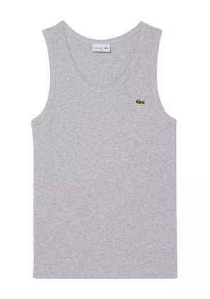 Lacoste logo-embroidered tank top - Grey