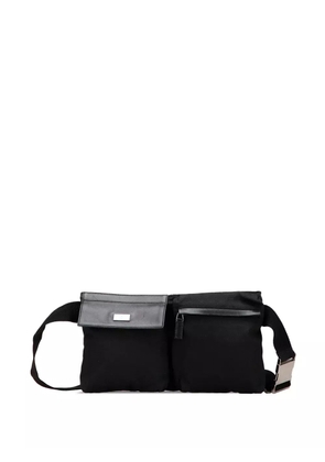 Gucci Pre-Owned 2000-2015 Nylon Double Pocket belt bag - Black
