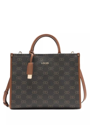 LIU JO medium logo-print shoulder bag - Brown