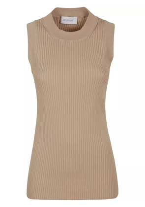 Sportmax ribbed sleeveless top - Neutrals