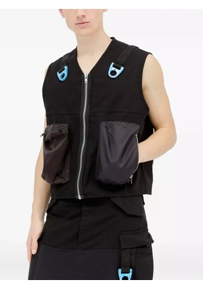 Space Available ring-detail utility vest - Black