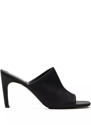TOTEME 85mm satin square-toe mules - Black