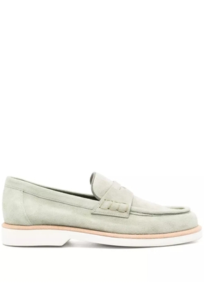 Santoni suede loafers - Green