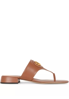 Valentino Garavani leather slides - Brown