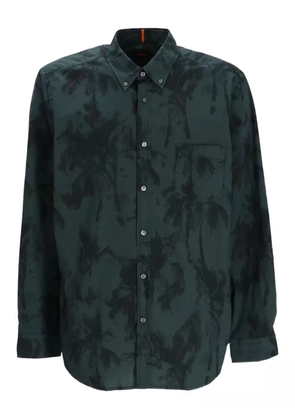 BOSS palm tree-print button-up shirt - Green