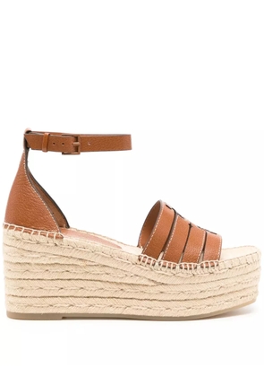 Tory Burch Ines wedge espadrilles - Brown