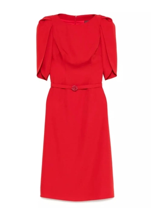 CRISTALLINI boat-neck dress - Red