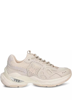 NAKED WOLFE Smash Off suede mesh sneakers - Neutrals
