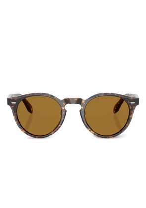 Oliver Peoples tortoiseshell round sunglasses - Brown