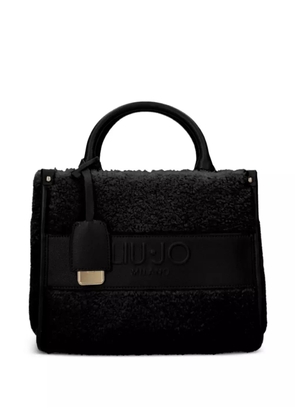 LIU JO small logo-embossed tote bag - Black
