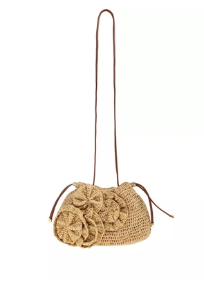 Ulla Johnson flower-embellished cross body bag - Neutrals