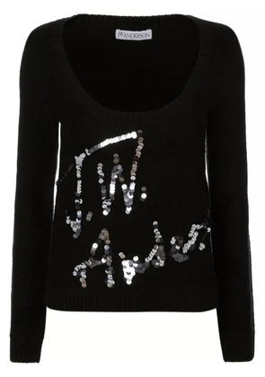 JW Anderson pailette-embellished detail jumper - Black