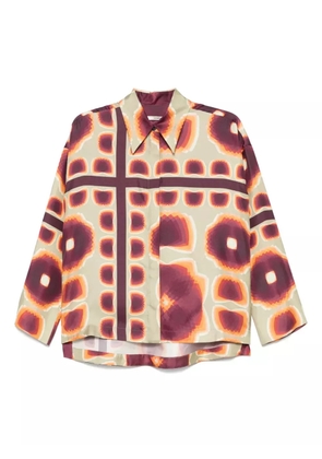 Odeeh graphic-print shirt - Neutrals