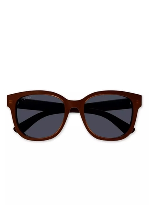 Gucci Eyewear logo square sunglasses - Black