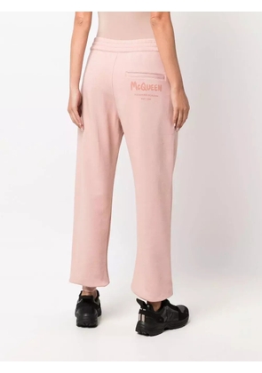 Alexander McQueen logo-print track pants - Pink