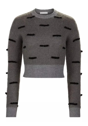 Nina Ricci bow-embellished mohair sweater - Grey