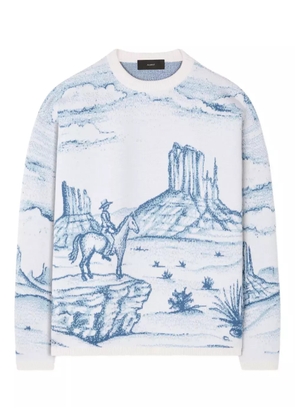 Alanui Silent Rider wool sweater - Blue
