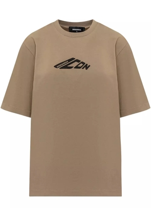 DSQUARED2 logo-print T-shirt - Brown