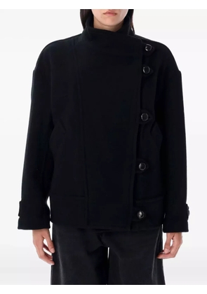 ISABEL MARANT Hanis high-neck button coat - 01BK