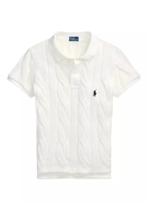 Polo Ralph Lauren cable-knit polo top - White