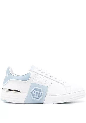 Philipp Plein leather sneakers - White